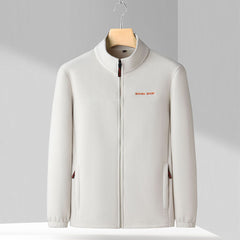 🧥🍂🔥Jachetă bărbătească din fleece polar de toamnă și iarnă, jachetă din fleece cu guler ridicat pentru bărbați tineri și de vârstă mijlocie