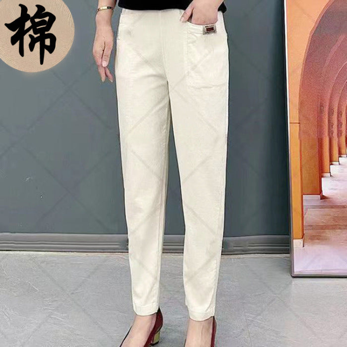🔥👖【M-6XL】Mamele de vârstă mijlocie și în vârstă, de dimensiuni mari, casual, lejere, în stil nou, poartă pantaloni harem.