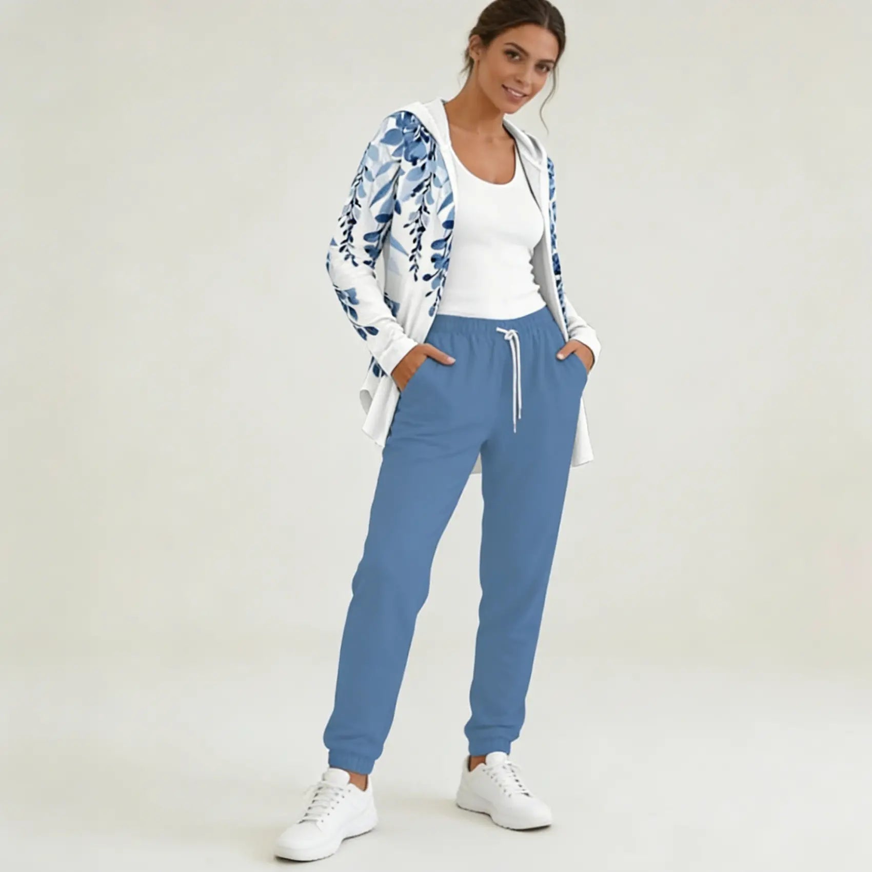【🏆️Cel mai bine vândut produs】🔥Stil nou, set casual din două piese cu imprimeu de toamnă și iarnă, mâneci lungi + pantaloni lungi