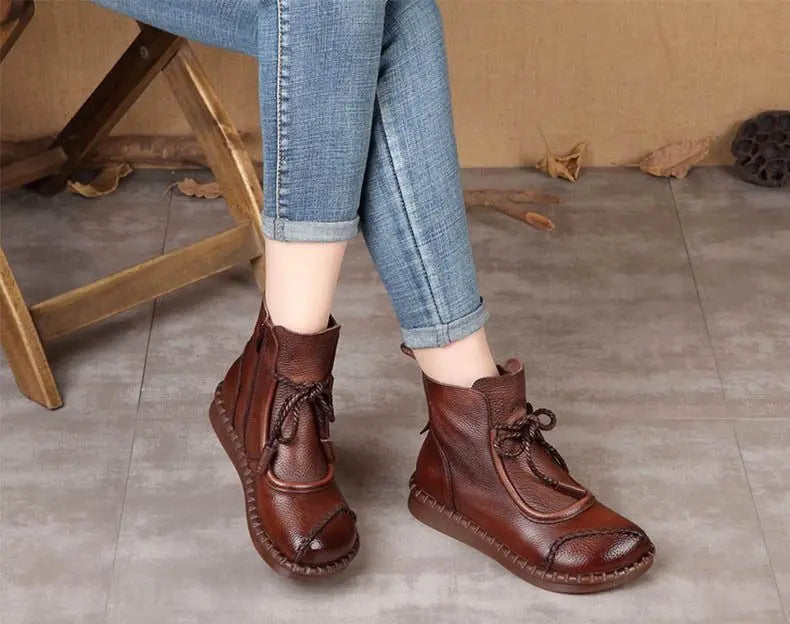 🔥✨【Mărimi 35-40】🌷👢Pre-vânzare la începutul toamnei🎉 Pantofi retro pentru femei, din piele moale