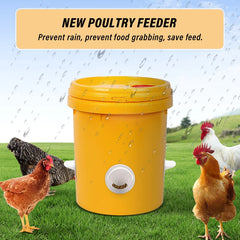 🐓 【5 alimentatoare + Perforator】Hrănitor automat pentru pui, rață și gâscă