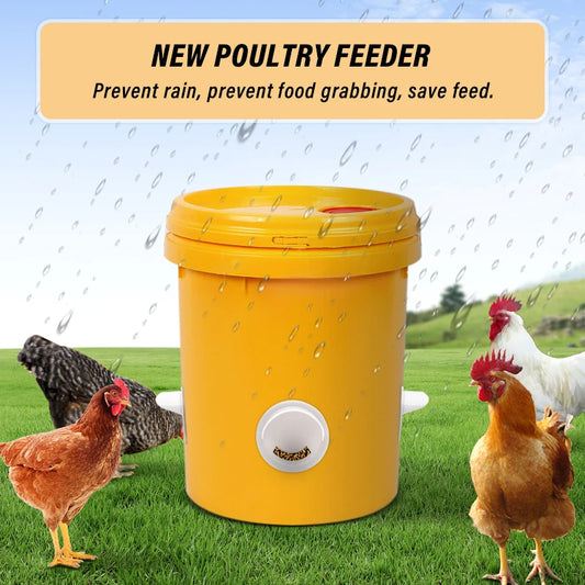 🐓 【5 alimentatoare + Perforator】Hrănitor automat pentru pui, rață și gâscă
