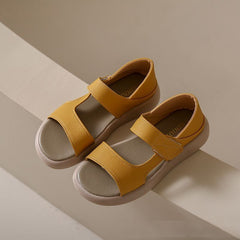 👡【35-43】 sandale retro de vară cu un singur picior din piele moale, cu talpă moale