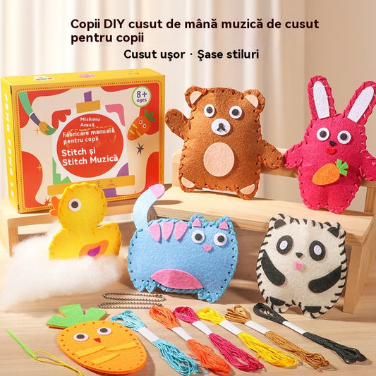🧵😊 Kit de cusut DIY, lucrat manual, interesant pentru copii 😊