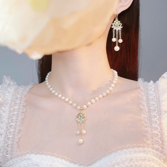 🥰🔥Colier elegant, asortat cu o claviculă cu perle
