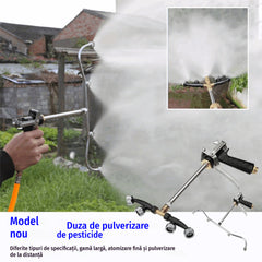 💦💦Noul pistol de pulverizare cu ceață fină și zonă largă este echipat cu patru duze în formă de evantai din oțel inoxidabil rezistent la rugină.