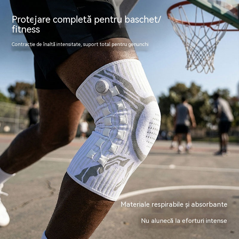 🦵🦵Orteză de genunchi sport cu compresie din silicon, cu arc absorbant pentru alergare în aer liber și fitness