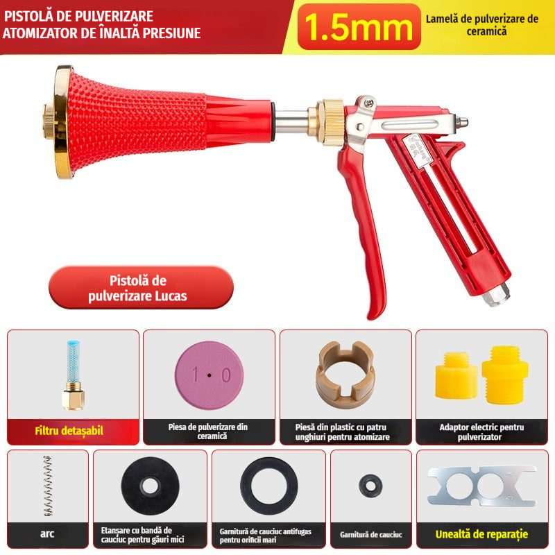Pulverizator agricol de înaltă presiune cu filtru și duză rezistentă la vânt. Pulverizator agricol tip pompă cu piston.