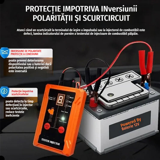 Trusă de curățare a injectoarelor de combustibil EM288, 8 tipuri de impulsuri, tester de injectoare de combustibil auto