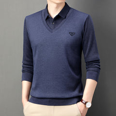 🔥M-4XL🔥Top cald pentru bărbați din cașmir premium, din două piese, all-in-one
