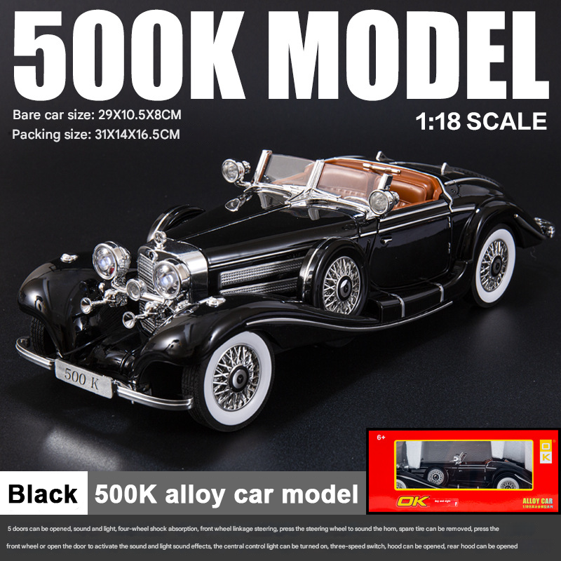1:28 Alloy Classic Car Vintage 500K Model de mașină
