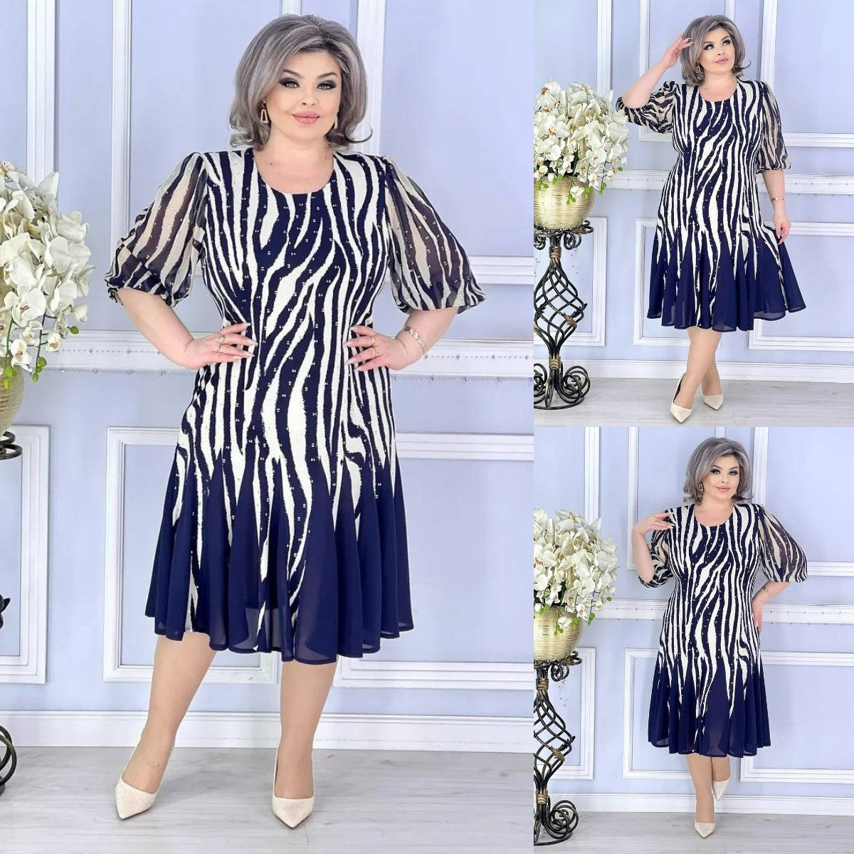 🔥💙🌸【S-5XL】Noua rochie eleganta de sarbatoare
