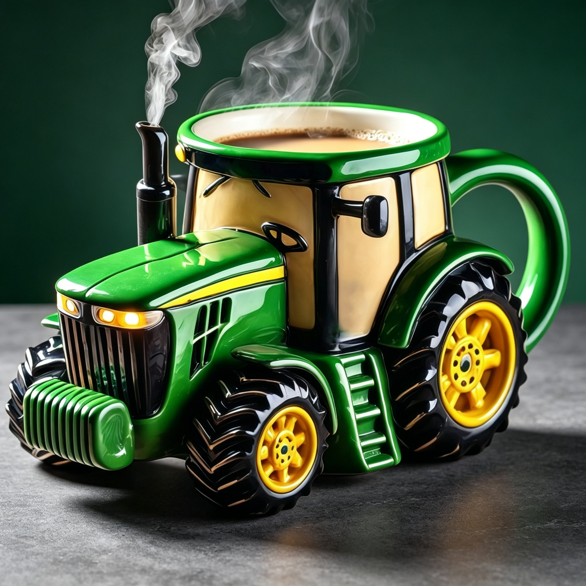 【Noutăți 2026 - 🔥Ofertă limitată la jumătate de preț】☕Cană de cafea retro creativă - Cană verde cu tractor