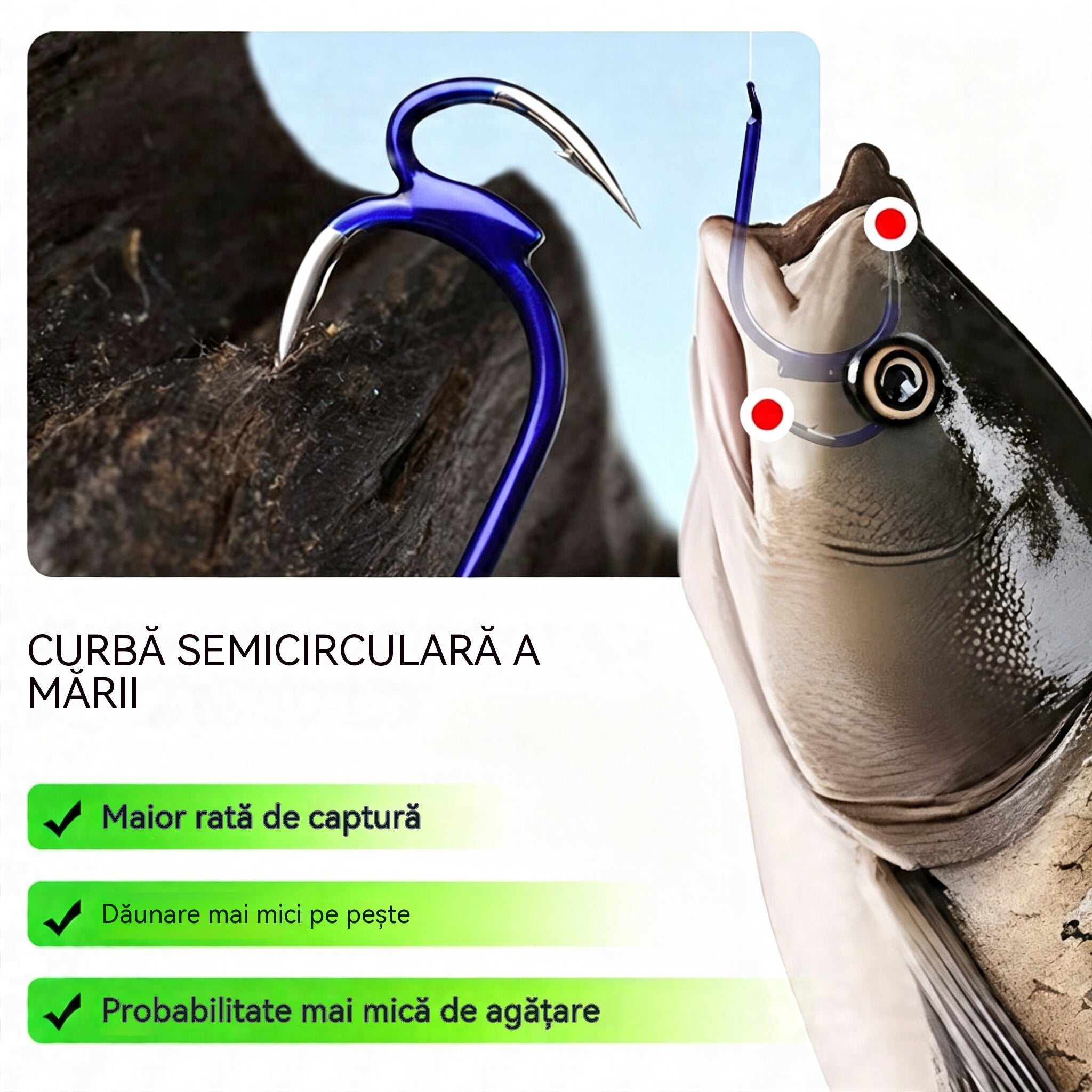 🔥 Cumpărați 1 obțineți 1 gratuit❤️‍🔥(20 de unități) Cârlige de pescuit duble clasice ultra ascuțite