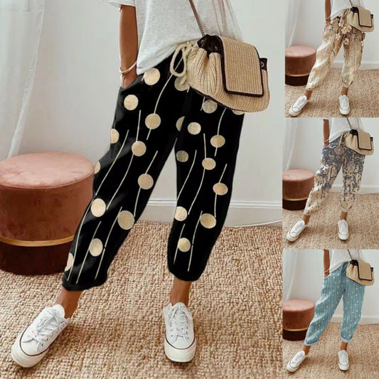 🎉【Ofertă limitată în timp】Pantaloni casual din bumbac și in pentru femei, disponibili în mai multe culori (S-3XL)