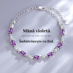 💞【Cumpara 1 obtine 1 gratuit】💜Bratara din argint cu ametist