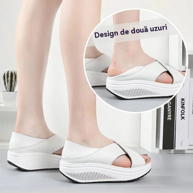 🔥✨【Ultima zi, reducere de 50%】【35-43】2026 Cele mai recente sandale casual pentru femei, cu talpă groasă, respirabile, cu gură de pește