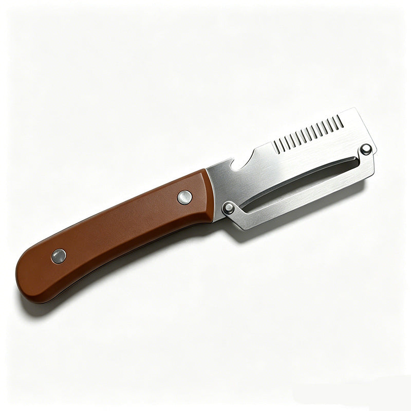 ✅【Cumpărați 1 obțineți 1 gratuit】2 buc🧅🔪Curățător de bucătărie multifuncțional 3 în 1: Curățează, taie și deschide sticle!🔥