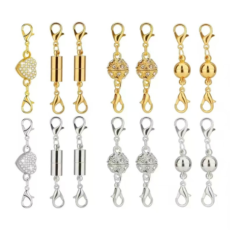 🙍✨Set de 14 piese cu brățară și colier cu fermoar magnetic în formă de inimă💐