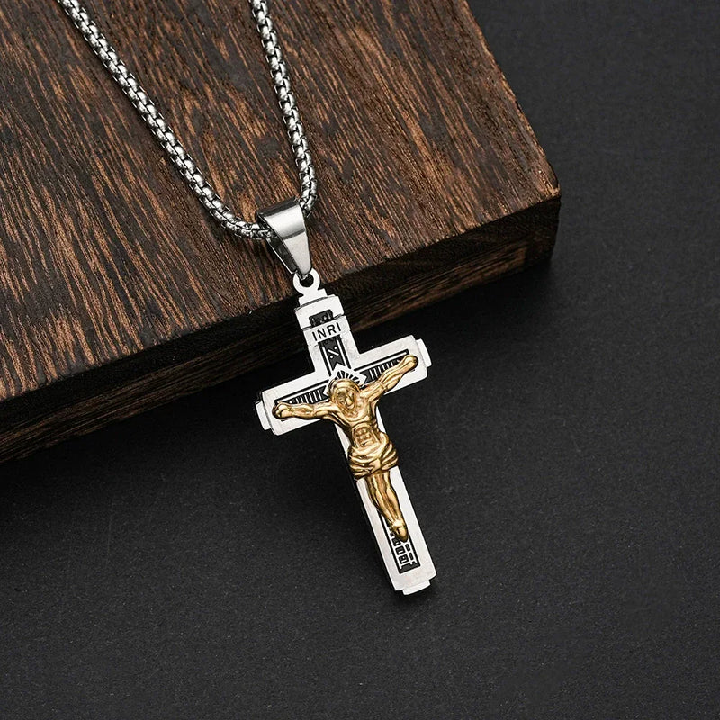 ✨【Ofertă limitată în timp】✝️Colier cu crucea lui Isus---✝️Această cruce este un simbol al lui Isus Hristos.