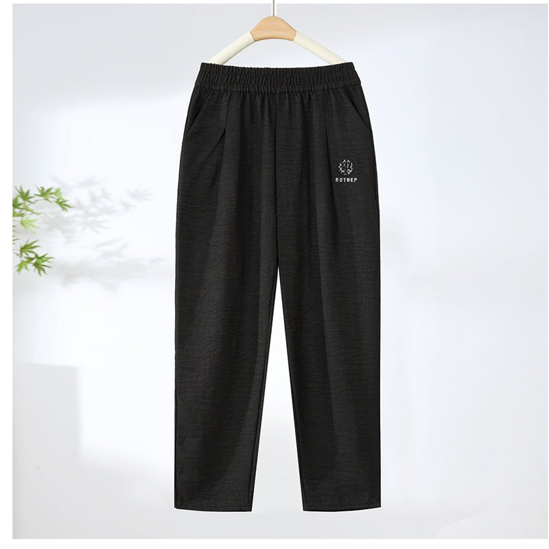 💟✨Pantaloni la modă, respirabili, casual, din bumbac și in, mătase rece【40-90 kg】