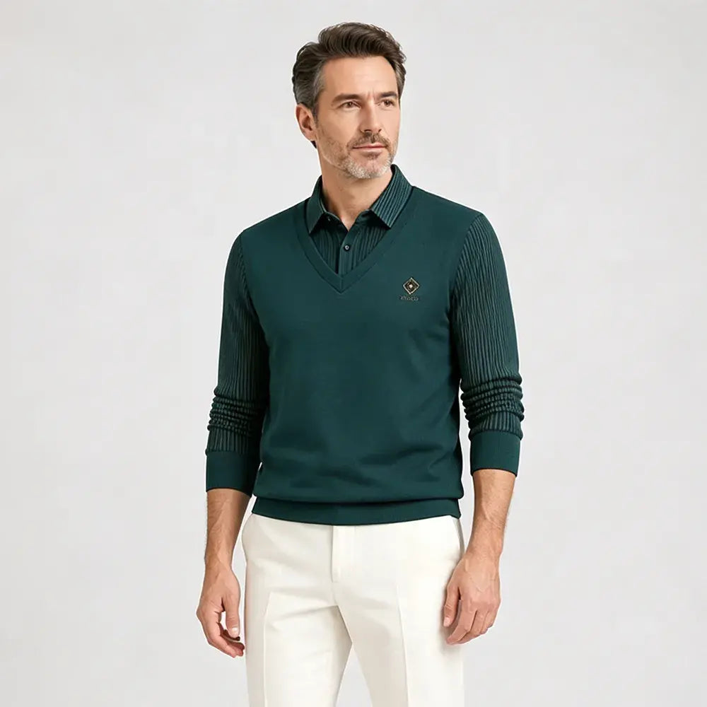 👔🔥【M-4XL】Tricou polo nou pentru bărbați, de lungime medie, de iarnă, mărime plus, cu guler și căptușeală din fleece.