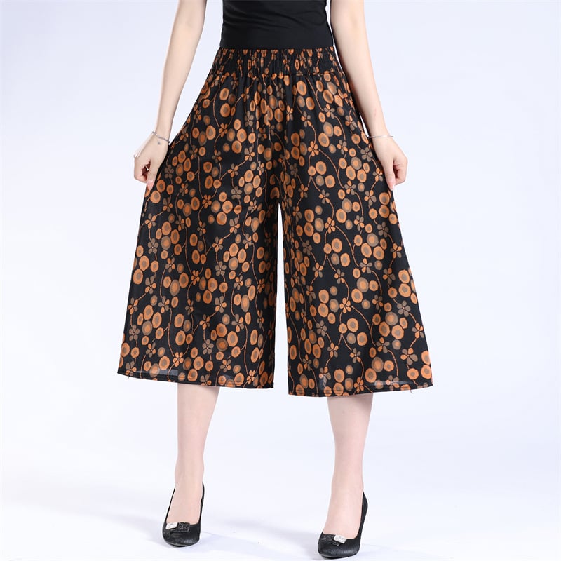 ❤️【M-5XL】2026 Noi pantaloni largi imprimați cu talie înaltă【40-100KG】