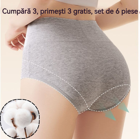 💖Ultima zi pentru o reducere de 50% - Lenjerie modelatoare cu talie înaltă, care ridică șoldurile, confecționată din bumbac premium✨️ (45-105 kg)