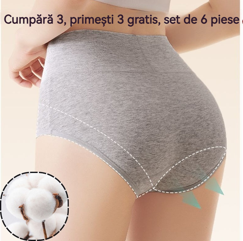 💖Ultima zi pentru o reducere de 50% - Lenjerie modelatoare cu talie înaltă, care ridică șoldurile, confecționată din bumbac premium✨️ (45-105 kg)