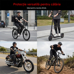 🏍️🛡️ Set genunchiere și cotiere pentru motocicletă – Rezistente la impact, curele reglabile și căptușeală respirabilă – Esențiale pentru siguranță în timpul condusului, patinajului sau mersului cu bicicleta 💪