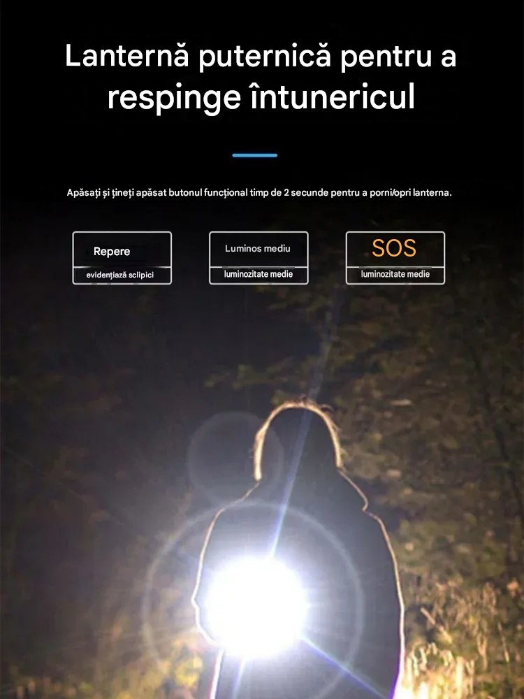 🎁🎁Lanternă de autoapărare cu arc 2 în 1