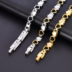 ❤️✨Această brățară elegantă din aur de 18K, în formă de inimă, este magnetică, promovează circulația sângelui și este confortabilă de purtat.✅