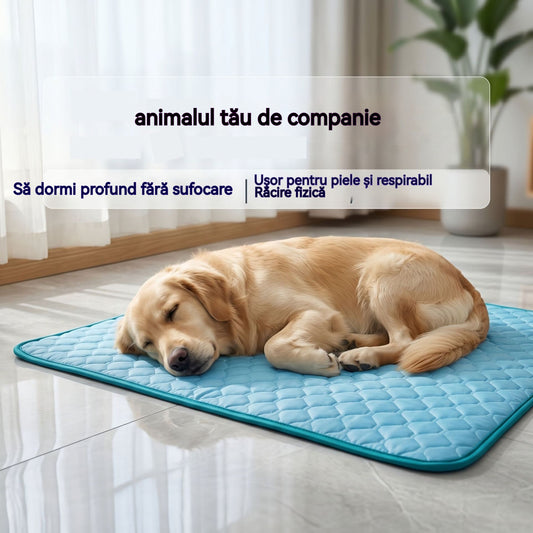 🧊⚡ Reduceri de vară! Covoraș răcoritor pentru animale de companie (fără apă) – Material Oxford respirabil, potrivit pentru orice culcuș sau cușcă.