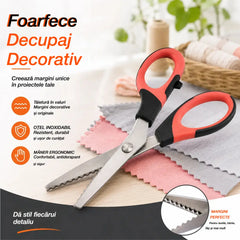 ✂️【Cumpărați 1 obțineți 1 gratuit】 Foarfece multifuncționale pentru roz cu muchie în zig-zag – Pentru materiale textile, hârtie și obiecte de artizanat 🧵
