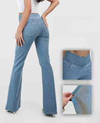 👖【XS-4XL】Blugi cu talie înaltă, croi încrucișat, super elastici