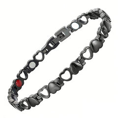 ❤️✨Această brățară elegantă din aur de 18K, în formă de inimă, este magnetică, promovează circulația sângelui și este confortabilă de purtat.✅