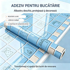 Autocolante rezistente la ulei pentru bucătărie, tapet autoadeziv impermeabil, protector pentru blat de bucătărie.