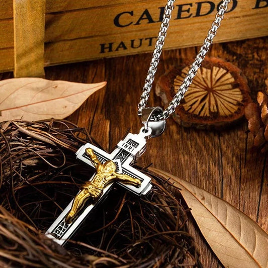 ✨【Ofertă limitată în timp】✝️Colier cu crucea lui Isus---✝️Această cruce este un simbol al lui Isus Hristos.