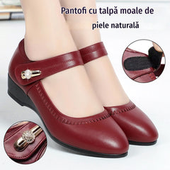 👡 Tocuri înalte pentru femei din piele naturală, moi și antiderapante