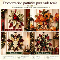 🎇🎄Kit de cusut matlasat pentru agățat pe ușă de Crăciun (7 modele)