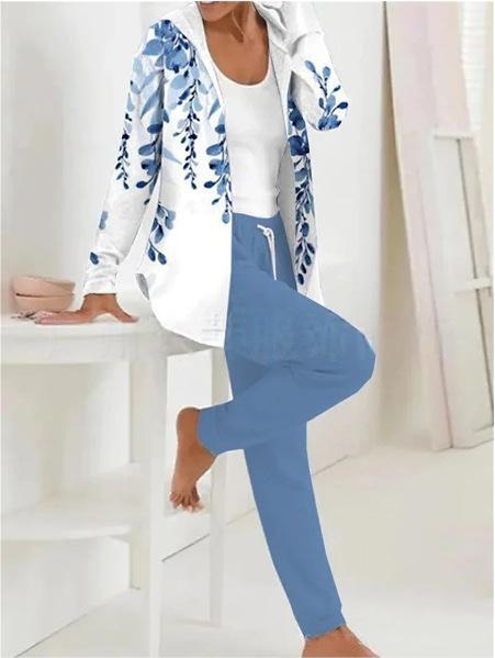【🏆️Bestseller】🔥 Set nou casual două piese, model toamnă-iarnă (mânecă lungă + pantaloni lungi)