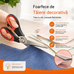 ✂️【Cumpărați 1 obțineți 1 gratuit】 Foarfece multifuncționale pentru roz cu muchie în zig-zag – Pentru materiale textile, hârtie și obiecte de artizanat 🧵