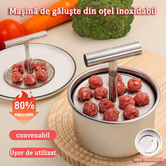 🍖🐟Formator din oțel inoxidabil pentru chiftele, ustensilă practică pentru bucătărie – ideal pentru chiftele de carne și pește
