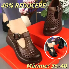 💥🔥👠【35-41】Sandale de vară pentru femei 2026, cu talpă goală și toc mediu, antiderapante