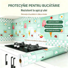 Autocolante rezistente la ulei pentru bucătărie, tapet autoadeziv impermeabil, protector pentru blat de bucătărie.