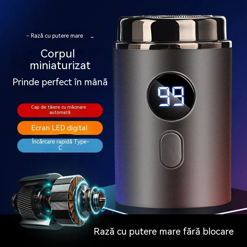 🔥Ofertă de top: 50% REDUCERE🔥Aparat de ras electric mini puternic pentru bărbați, cu ecran digital