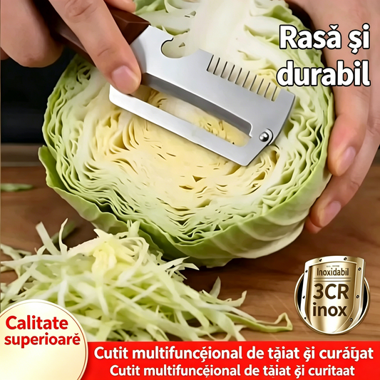 ✅【Cumpărați 1 obțineți 2 gratuit】3 buc🧅🔪Curățător de bucătărie multifuncțional 3 în 1: Curățează, taie și deschide sticle!🔥