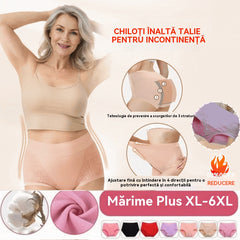🔥🩲【6 bucăți】Lenjerie intimă antibacteriană cu talie înaltă, care controlează abdomenul
