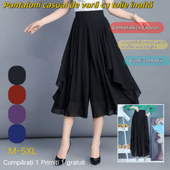 🔥🔥【52-115KG】2026 New Fashion Ice Silk Pantaloni din șifon subțiri cu talie înaltă