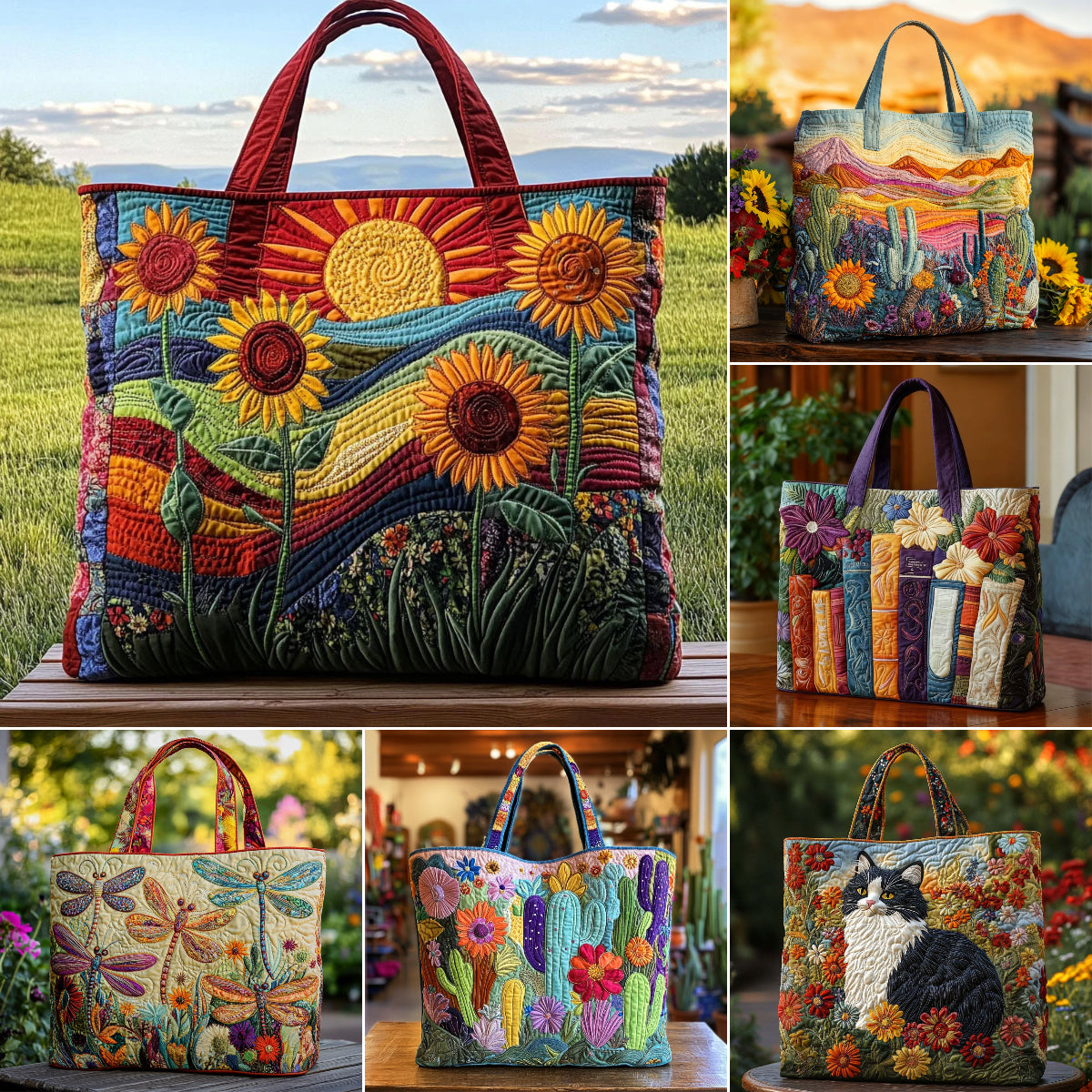 🔥👜Geantă tote cu model floral (43 cm lățime, 40 cm înălțime)